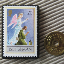 マン島　クリスマス切手ブローチ9153 3枚目の画像