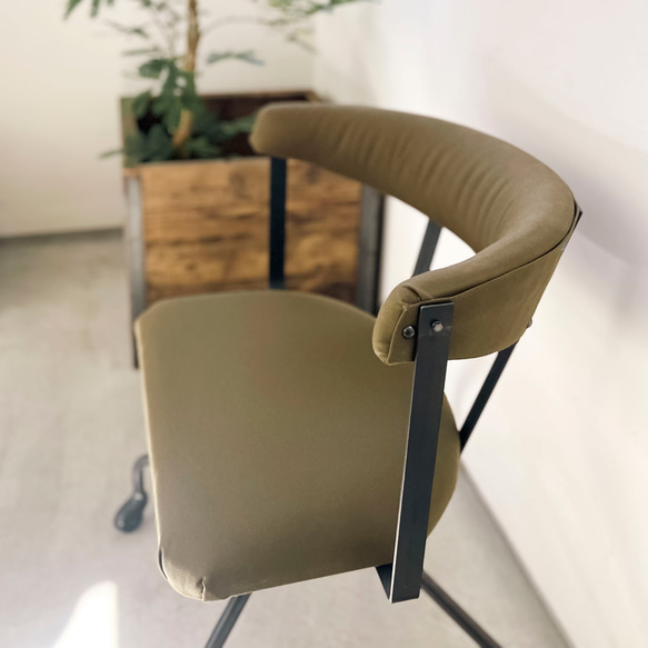 ＼送料無料／[S.C Chair]背もたれチェア 勉強椅子 ダイニング チェア 椅子 アイアン 無垢材 -106_c- 6枚目の画像