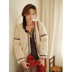 冬 エスニックスタイル 森ガール パッチワーク 暖かい ウールコート