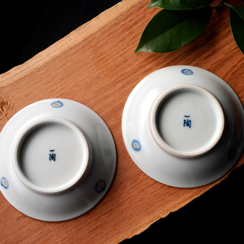 クリスマス豆皿2枚組セットB（サンタ＆ツリー）各約9.7cm 薬味皿・豆皿