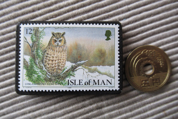 マン島　クリスマス切手ブローチ9158 3枚目の画像