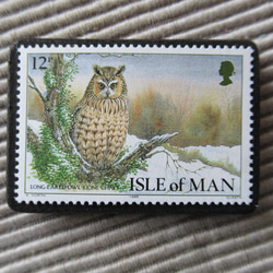 マン島　クリスマス切手ブローチ9158 1枚目の画像