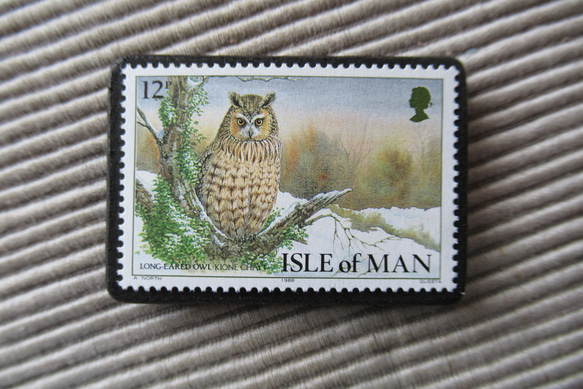 マン島　クリスマス切手ブローチ9158 1枚目の画像