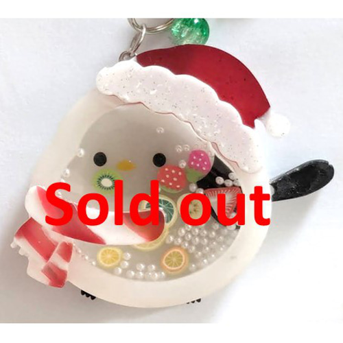 ハンドメイド しまえながシェイカーキーホルダー クリスマス シャカシャカ