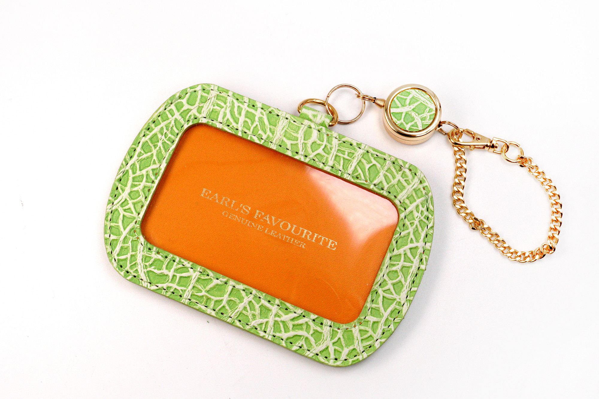 フルーツなパスケース／メロン（牛革製）