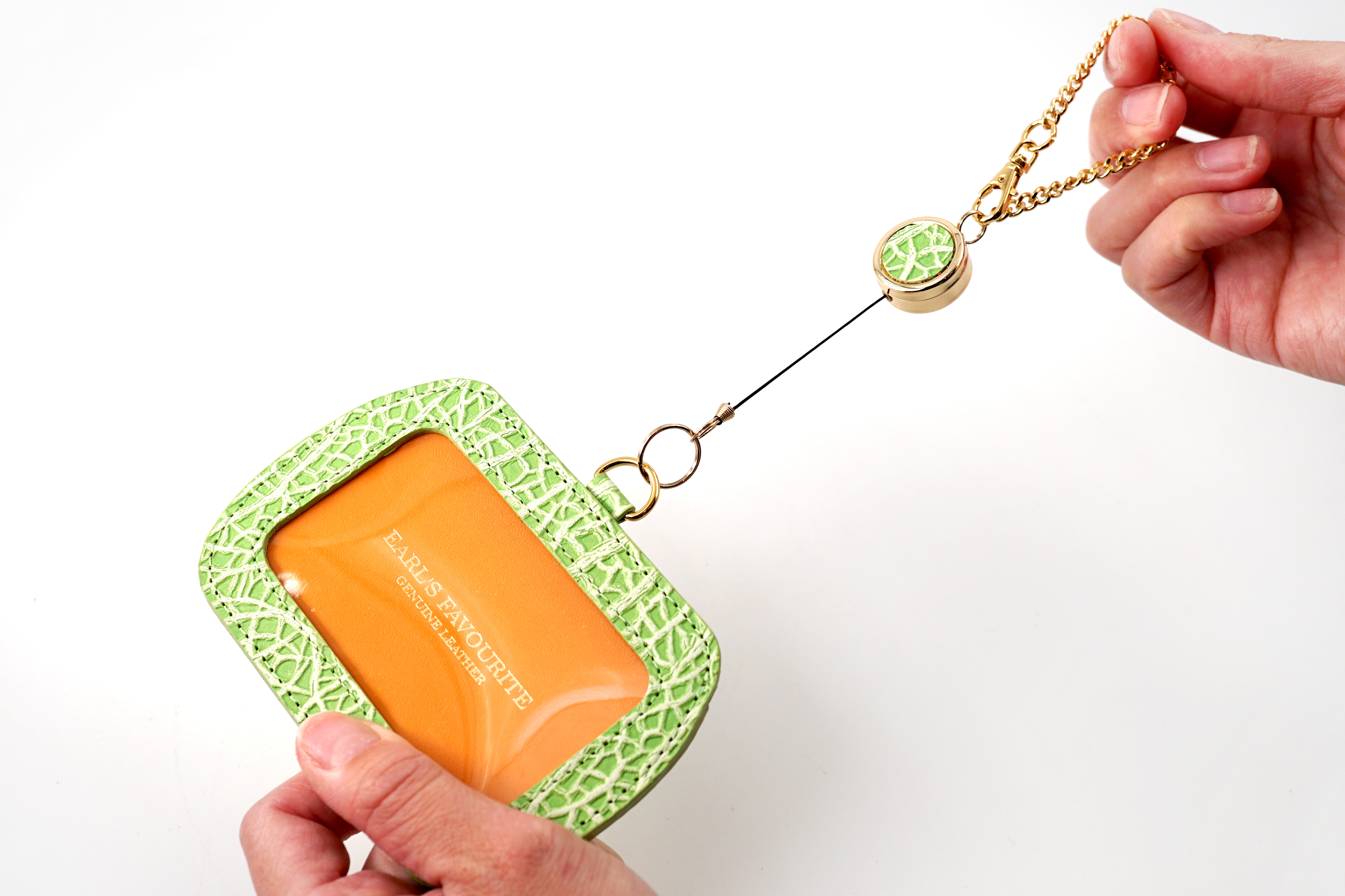 フルーツなパスケース／メロン（牛革製）