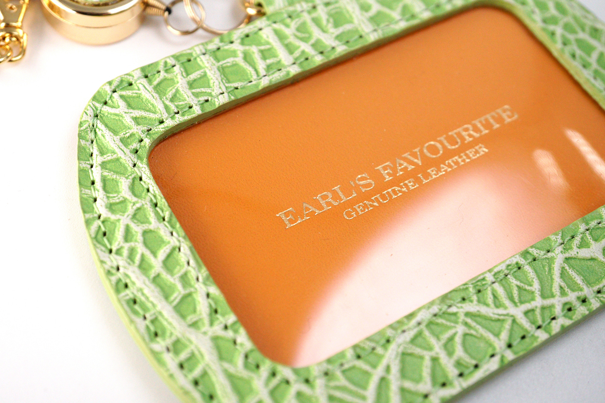 フルーツなパスケース／メロン（牛革製）