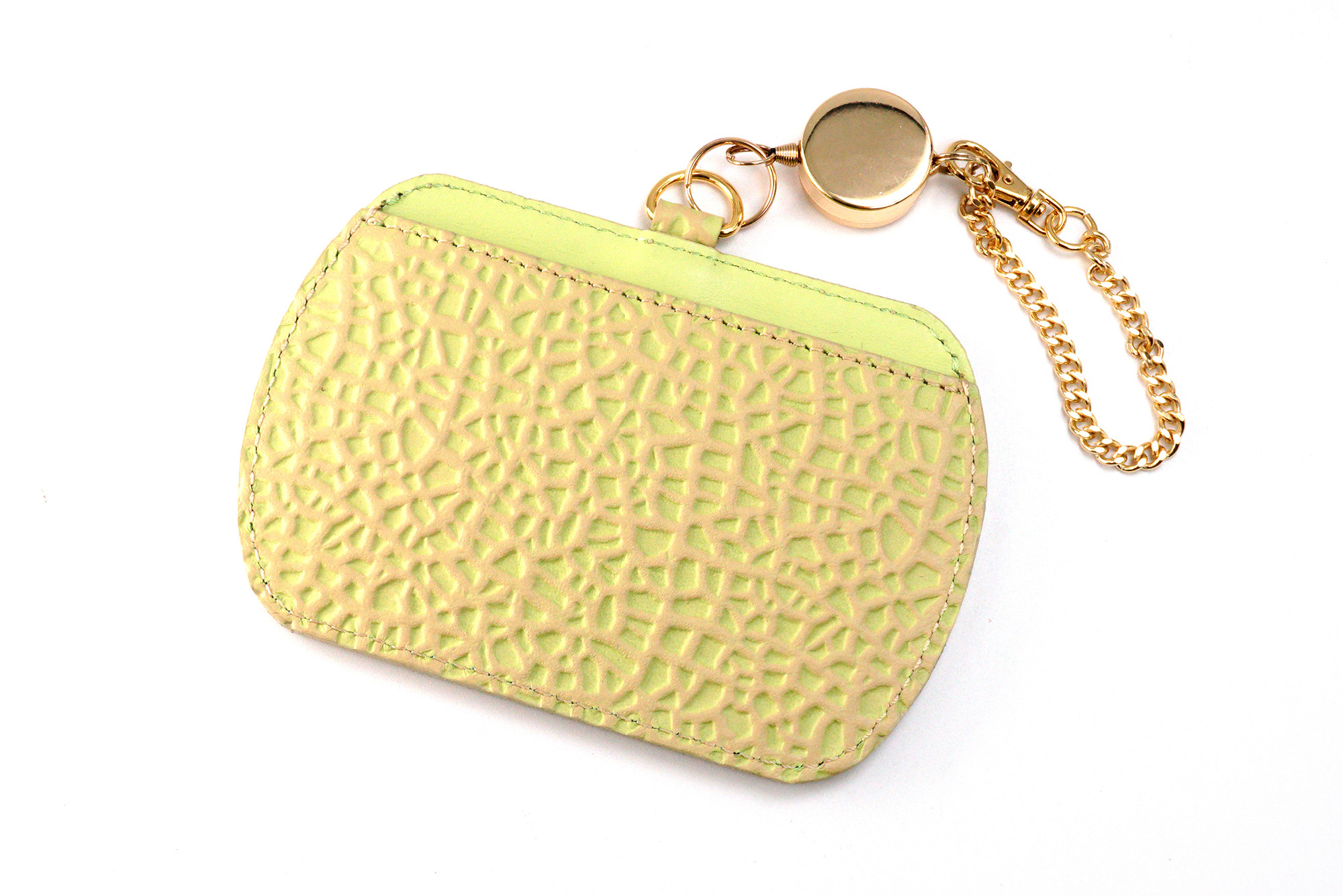 フルーツなパスケース／メロン（牛革製）