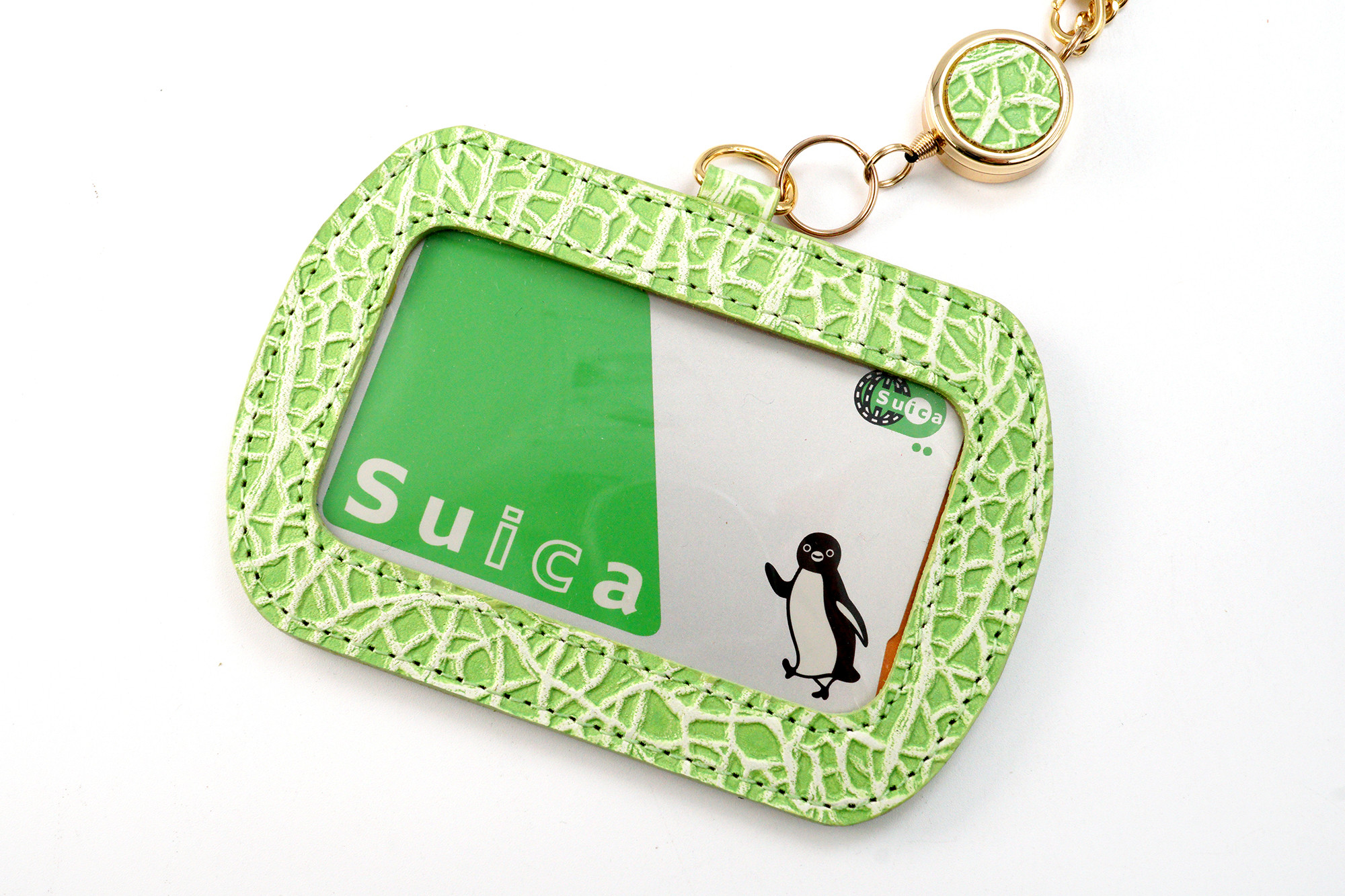 フルーツなパスケース／メロン（牛革製）