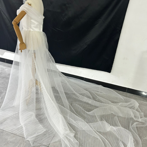 トップス付きオーバードレス トレーン ボリュームアップ ドレス  