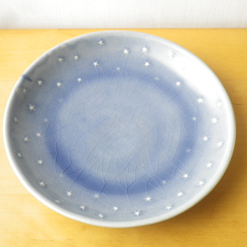 星模様のお皿＊水色 中皿 ささ工房 通販 16971198｜Creema(クリーマ)