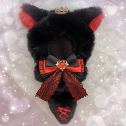 Black Red Wolfฅ^˶•̀д•́˶^ฅ ぬい服‪‪❤︎‬ ぬいぐるみ Fu - taro‬