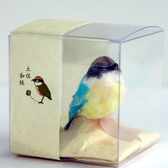 土佐和紙×ひよこ窯　「八色鳥」（やいろちょう）　～小さな小鳥シリーズ～ 4枚目の画像