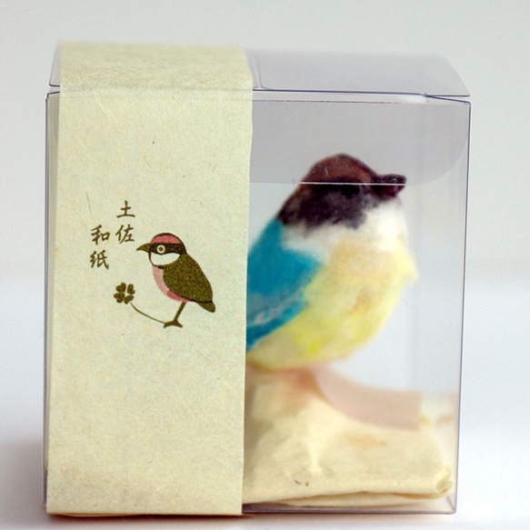 土佐和紙×ひよこ窯　「八色鳥」（やいろちょう）　～小さな小鳥シリーズ～ 3枚目の画像
