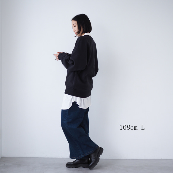 ワイドデニムパンツ ネイビー 10枚目の画像