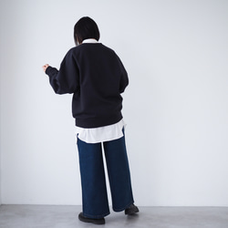 ワイドデニムパンツ ネイビー 14枚目の画像