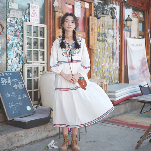 春夏 リゾートスタイル 民族風刺繍 タッセル 日焼け止めウェア 旅行