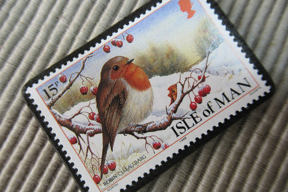 マン島　クリスマス切手ブローチ9159 2枚目の画像
