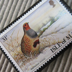 マン島　クリスマス切手ブローチ9160 2枚目の画像
