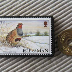 マン島　クリスマス切手ブローチ9160 3枚目の画像