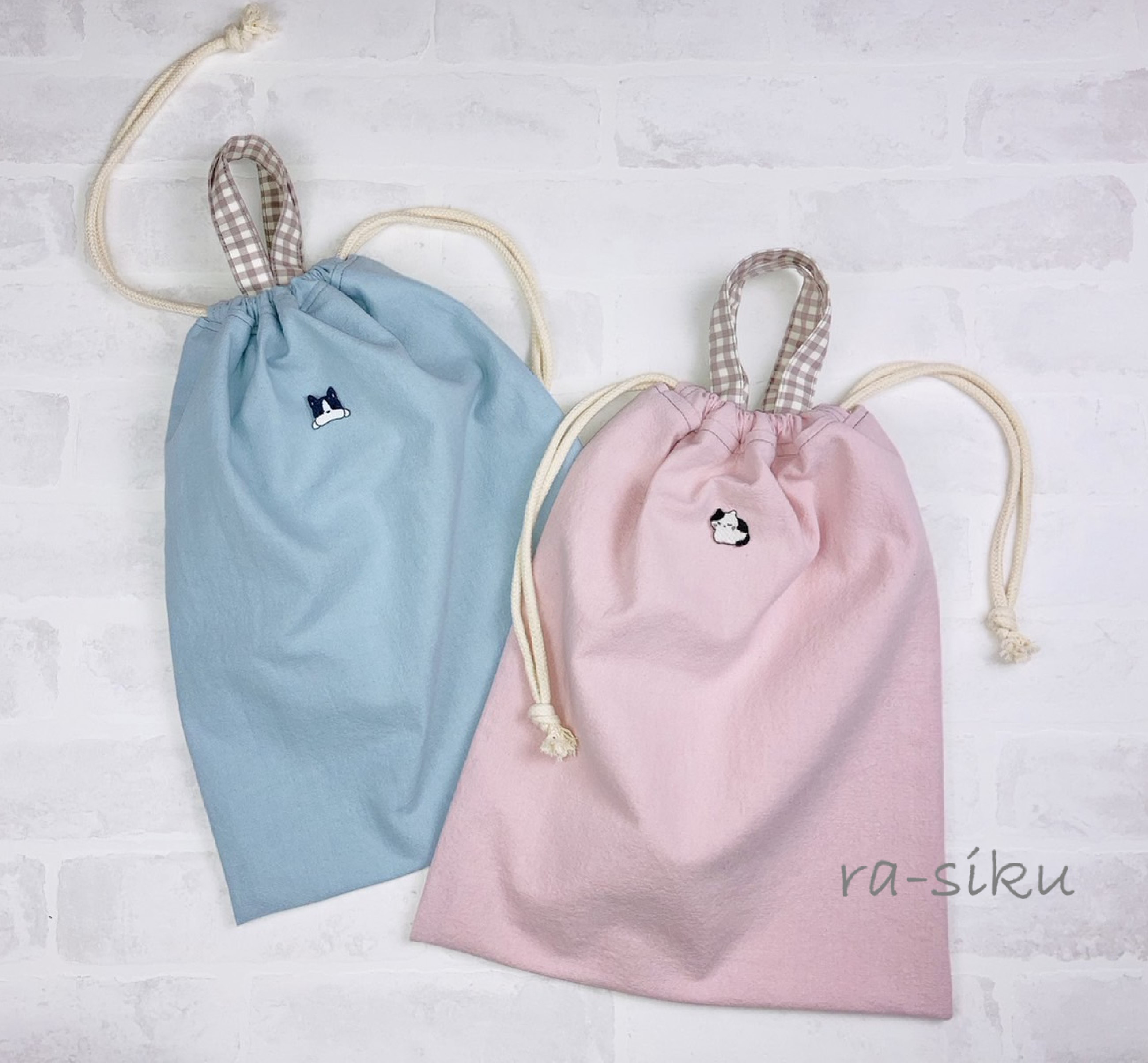 現品☆限定ウィルトシャーチェリーブロッサム×さくらんぼワッペン体操服袋