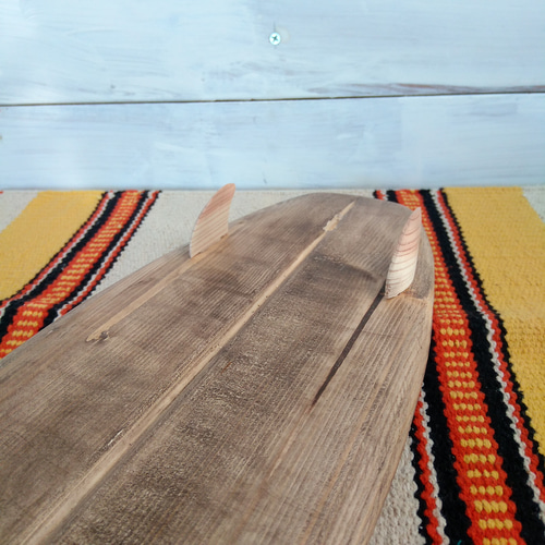 木製サーフボードオブジェ（トライフィン） その他インテリア雑貨 kona