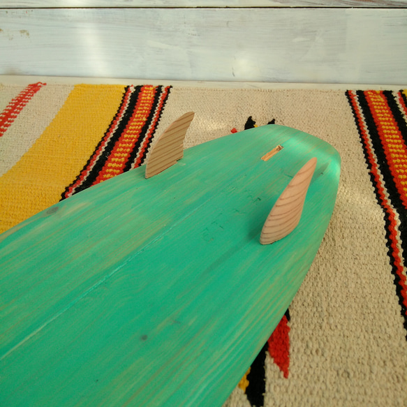 木製サーフボードオブジェ（トライフィン） 8枚目の画像