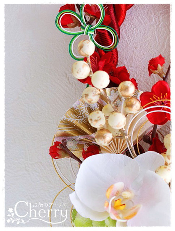 【お正月リース】限定2個・タッセルコードのお正月飾りは胡蝶蘭で華やかに！！「Creema限定」 8枚目の画像