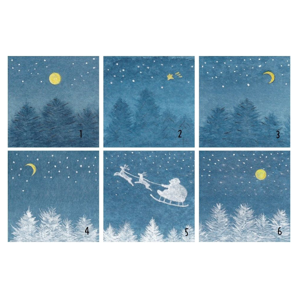 額付き油彩画　冬の三日月 額付き油彩画 冬の三日月 油彩）冬の三日月 | Yui-Fujita-gallery