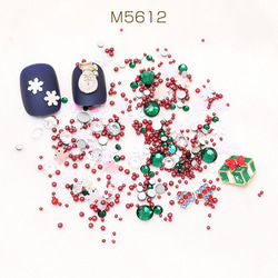 M5612  3盒  クリスマスネイルパーツメタル貼付けパーツレジン封入パーツ クリスマスモチーフ   3X（1ケース） 1枚目の画像
