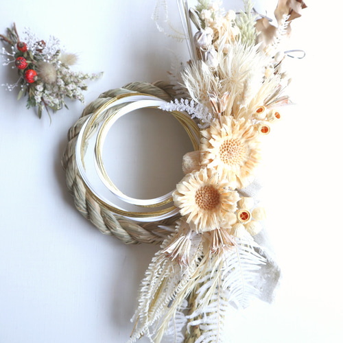 ナチュラルホワイトなお正月飾り～2way～ しめ縄・しめ飾り viento