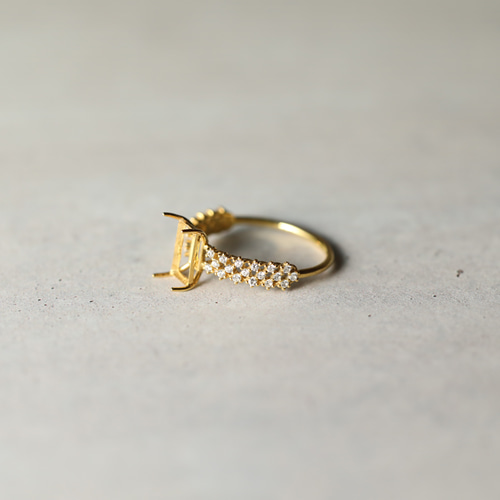 K18・プラチナ〉一点物◇レッドトルマリン ラティスリング （石No.tr