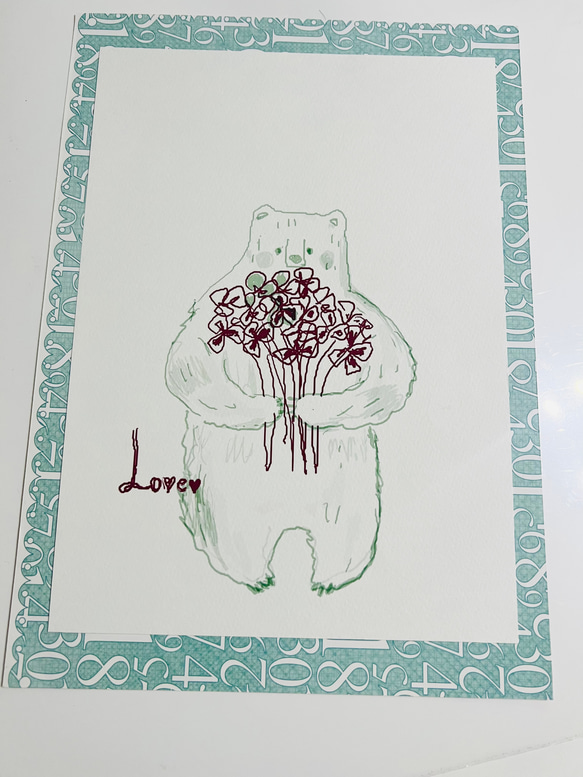 sale展示イラスト3枚セット花の絵、クロバツメクサ、ディコンドラ、母の日の花束 4枚目の画像