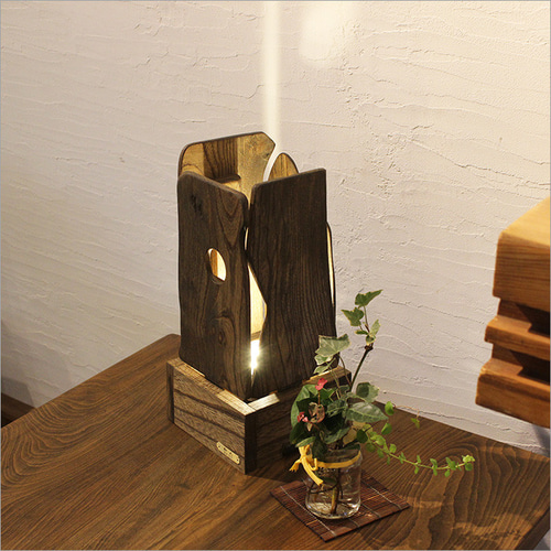 ビンテージ　アンティーク　和モダン　組木細工　照明　ランプ　ライト　インテリア ケヤキ テーブルライト おしゃれ 間接照明 アンティーク 和モダン