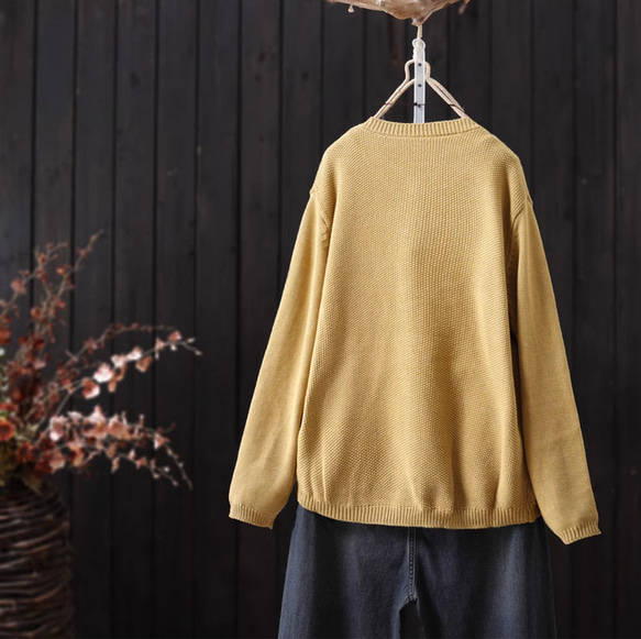 新作♦︎暖かい クルーネックニットセーター トップス 全8色 2枚目の画像