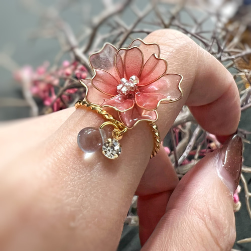 302 #ディップフラワー 八重桜を作ってみました。#ディップ