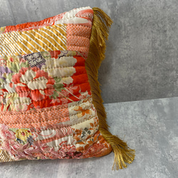 VINTAGE KIMONO CUSHION COVER『都 MIYAKO』＃０１５ 3枚目の画像