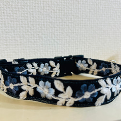 インド刺繍　首輪　犬　猫　インド刺繍リボン 1枚目の画像