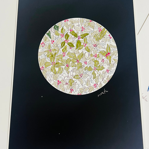 SALE展示イラスト3枚セット花の絵花言葉 ヒイラギ、アリウム、雪柳 