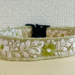 インド刺繍 首輪 犬 猫 インド刺繍リボン リード・首輪 mafu