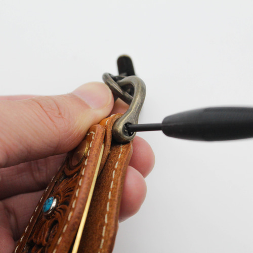 本革＆真鍮 靴べら”GROOVY CRAFT” クラフト カービング 手彫り