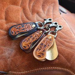 本革＆真鍮 靴べら”GROOVY CRAFT” クラフト カービング 手彫り