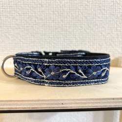 インド刺繍　首輪　犬　猫　インド刺繍リボン 1枚目の画像