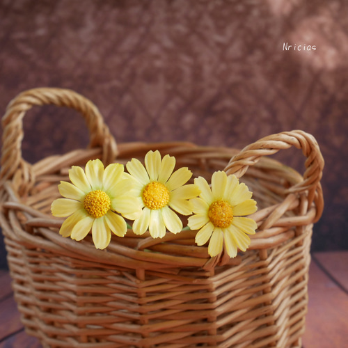 クレイフラワー　マーガレット5本セット クレイフラワー マーガレット5本セット クレイフラワー