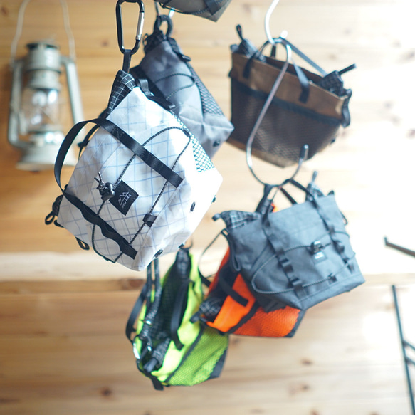 カーキ・防水・ちびっこちびハイカーサコッシュXS・登山・キャンプ・アウトドア・ショルダーバッグ・ミニバッグ・トート 12枚目の画像
