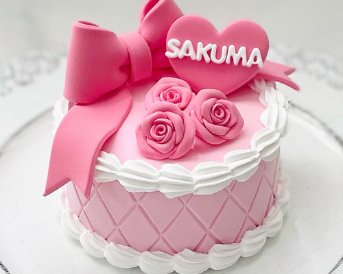 推し活】生誕祭・誕生日に♡推しカラーで作るリボンキルトクレイケーキ