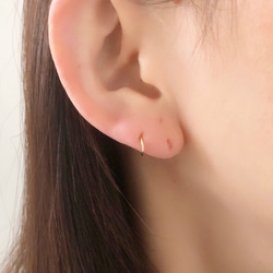 超安い 人気No.1【14kgf silver925】超極小 6mm シンプルミニキャッチ アクセサリー