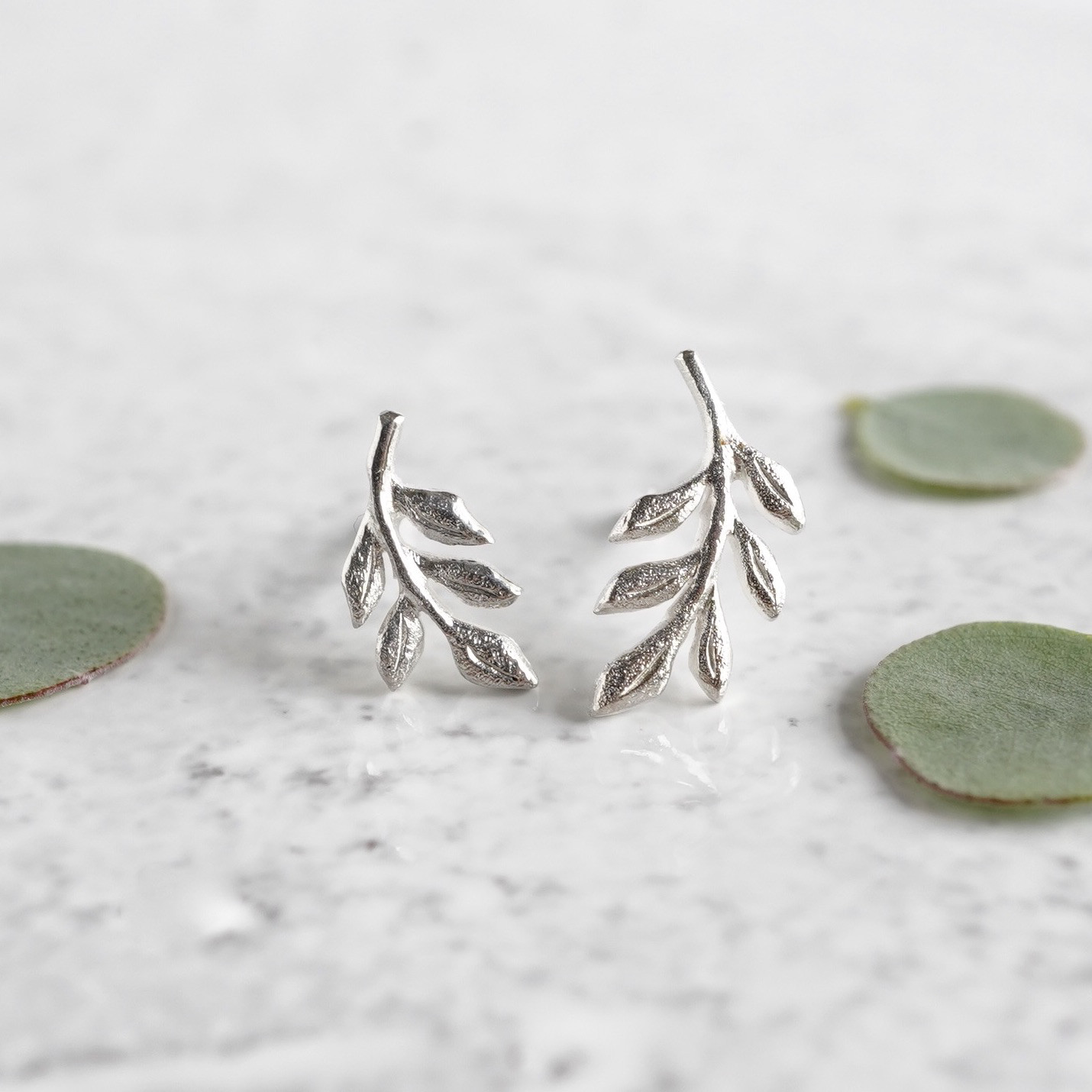 Foliage 5 leaves earrings [EP070SV]