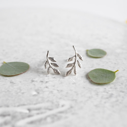 Foliage 5 leaves earrings [EP070SV] 2枚目の画像