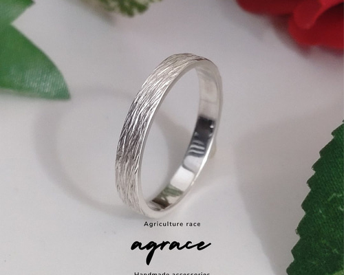 silver シルバーリング 槌目 刻印あり 艶消し マットな質感 silver ring 3mm マット /シルバー/リング/指輪/槌目/マット